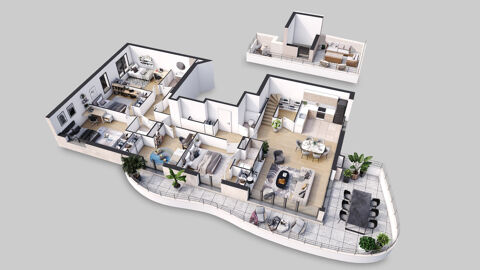   A VISITER ! SPLENDIDE 6 PI�CES DERNIER �TAGE TERRASSES - 3MIN M�TRO 13 Appartement - 6 pi�ce(s) - 139 m�