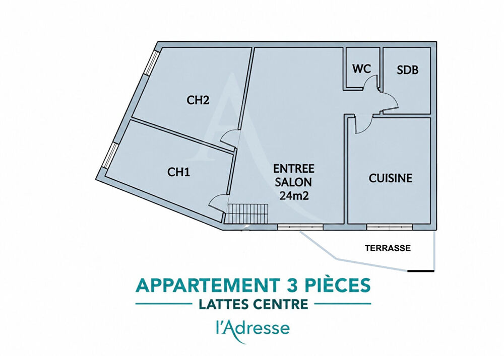 Vente Appartement LATTES CENTRE - T3 DE 68 m² AVEC MEZZANINE, TERRASSE Lattes