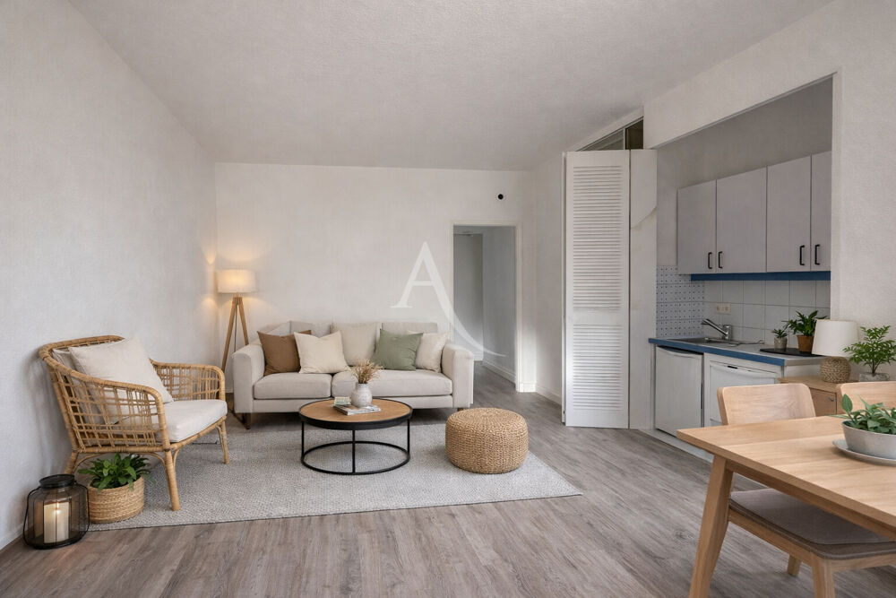 Vente Appartement Le Cannet - 2 pi�ces traversant en rez-de-jardin avec parking Le cannet