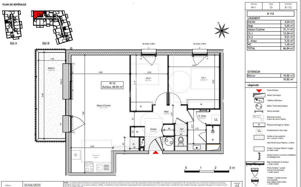 Appartement T3 à Saint Barthelemy D Anjou