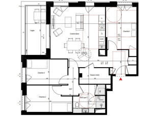  Appartement  vendre 4 pices 84 m