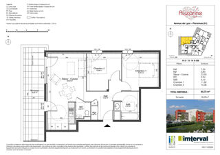  Appartement  vendre 3 pices 61 m