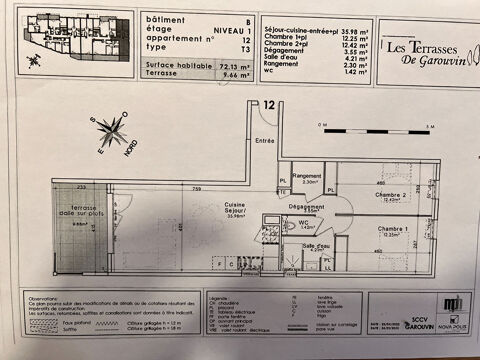  Appartement � louer 3 pi�ces 72 m�