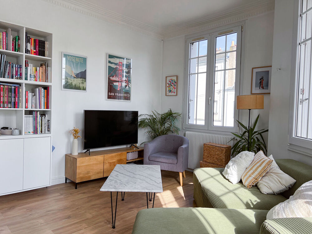 A vendre - Appartement T3 rénové de 65 m² dans petite copropriété avec charme des années 30, cave et jardin partagé "Angers Past