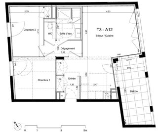  Appartement � vendre 3 pi�ces 68 m�