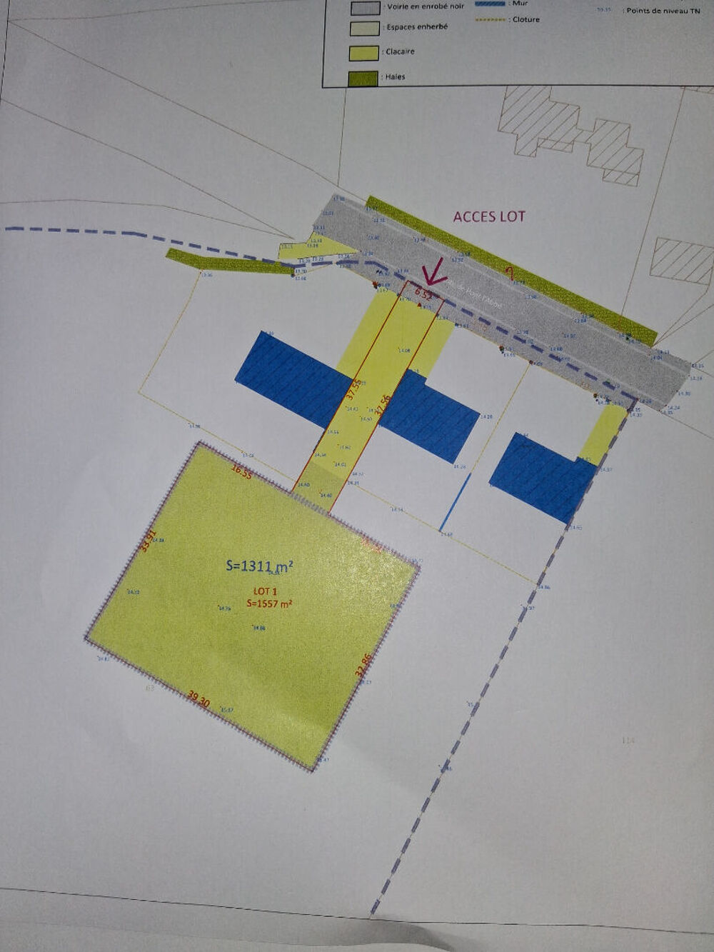 Vente Terrain Terrain plat constructible entre Trizay et Pont L'Abbé  1557M2 au total Trizay