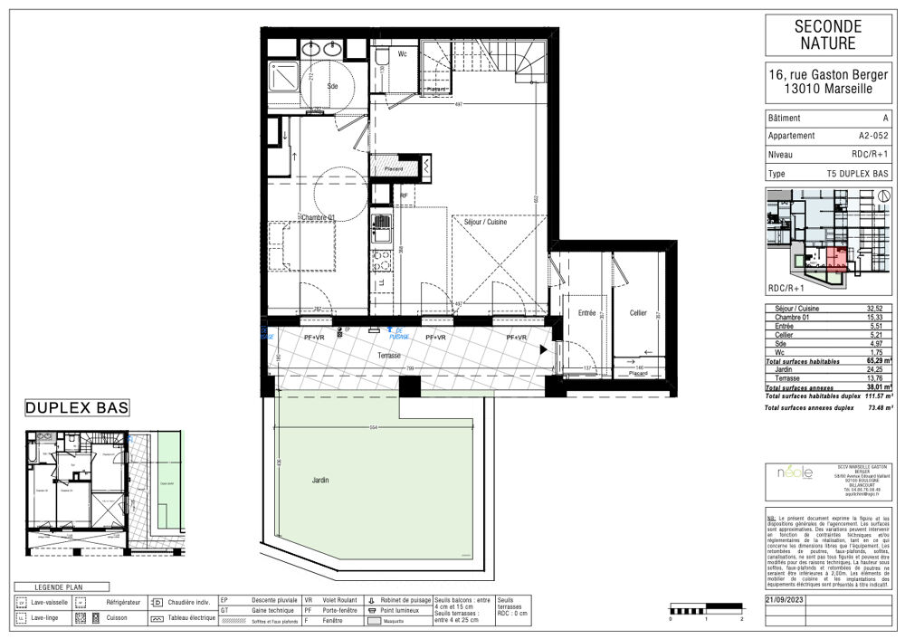 Vente Appartement Superbe 5 pièces + Terrasse + Jardin + Parking Marseille 10
