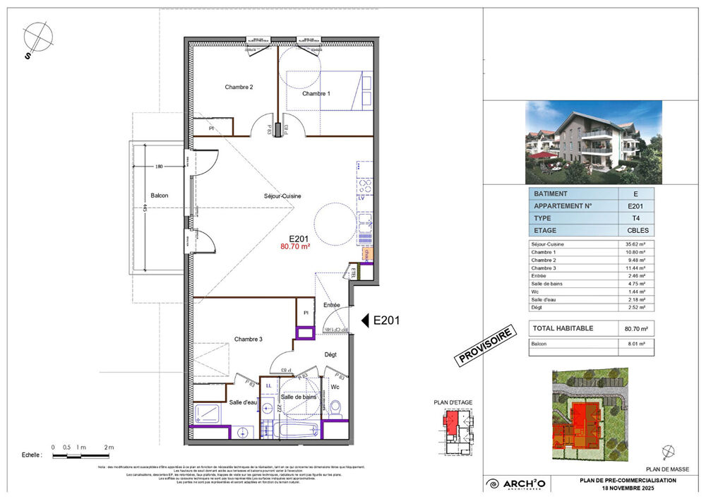 Vente Appartement ALLINGES - Appartement T4 - 80.70m² Allinges