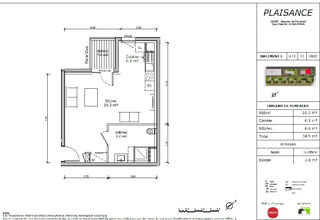  Appartement � louer 1 pi�ce 35 m�