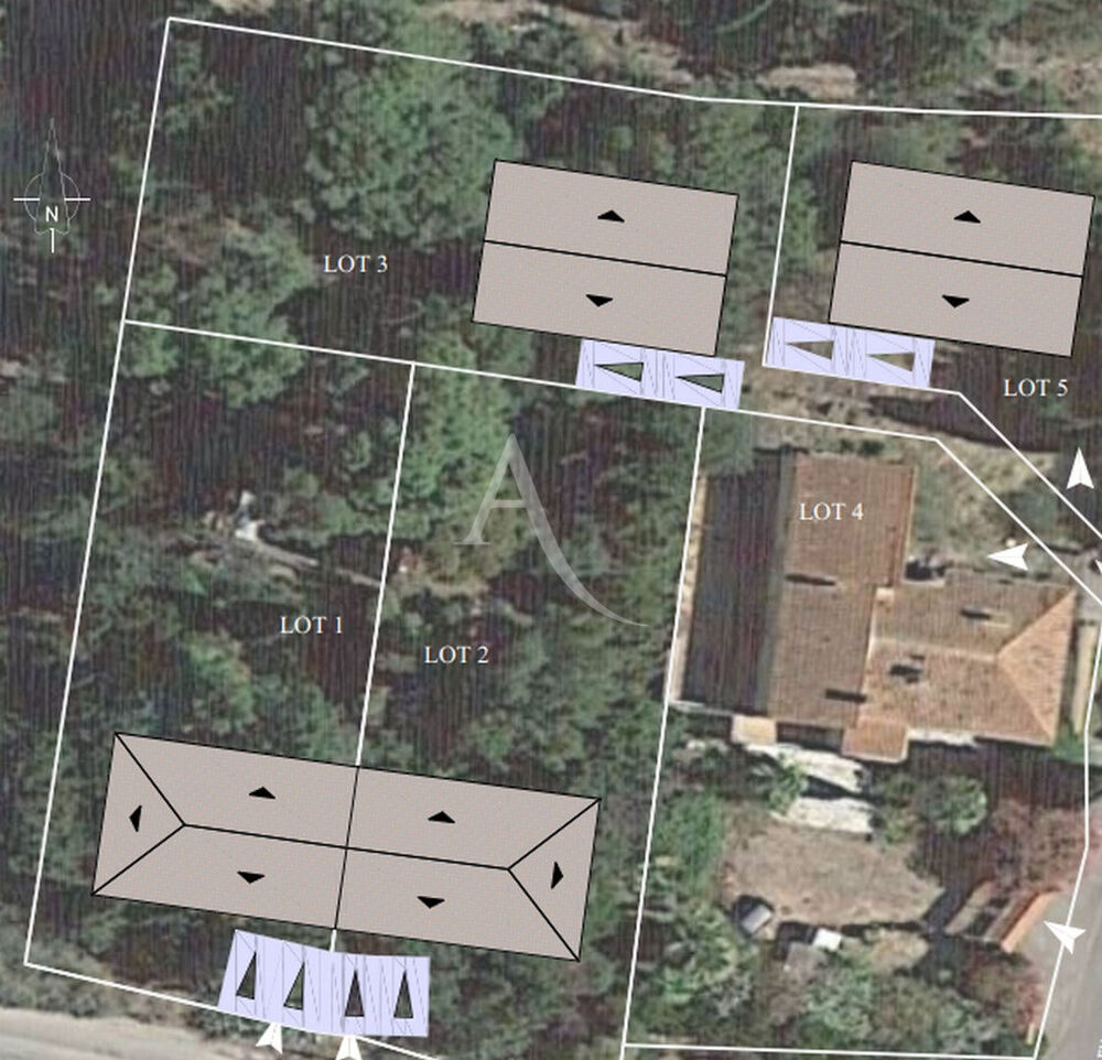Vente Terrain Terrain Ouveillan 449m2 arboré et vue agréable Ouveillan
