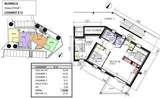  Appartement  vendre 4 pices 76 m