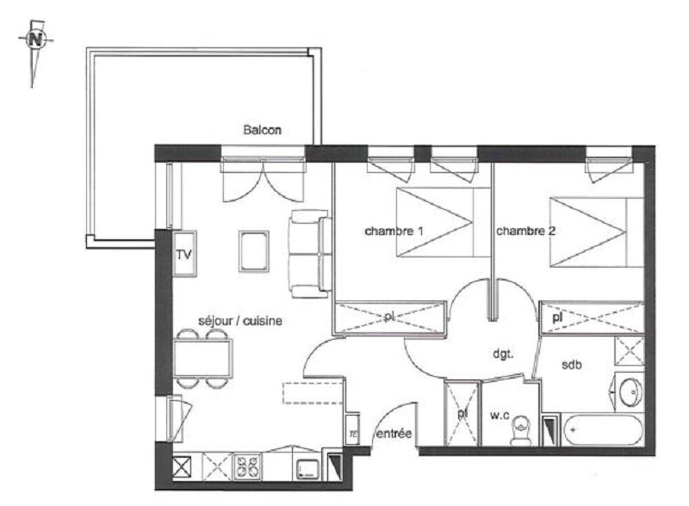 Vente Appartement Appartement  3 pièce(s) - VENDU LOUE St andre de cubzac