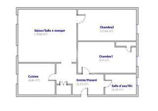  Appartement à vendre 3 pièces 51 m²