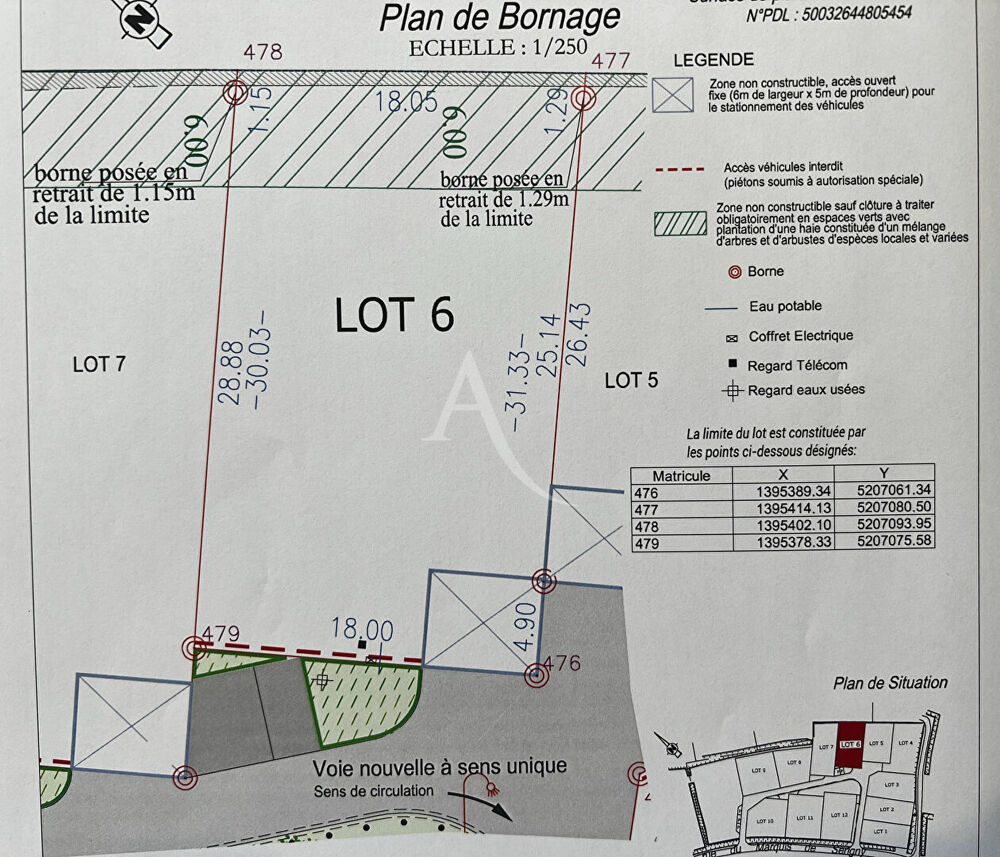 Vente Terrain Terrain Loire Les Marais 552 m2 Loire les marais