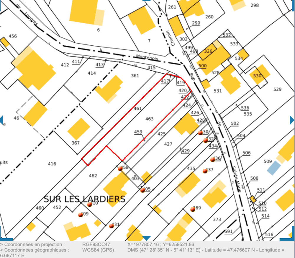 Vente Terrain Terrain constructible Lougres 1315 m2 Lougres