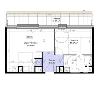  Appartement à vendre 2 pièces 42 m²