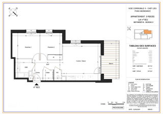  Appartement  vendre 3 pices 59 m