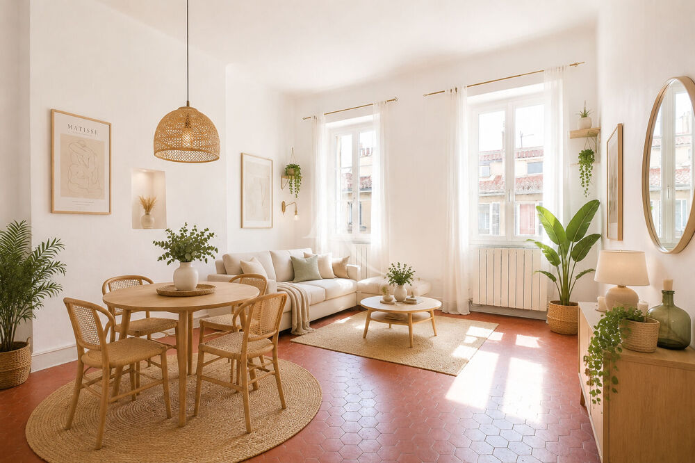 "SOUS OFFRE" APPARTEMENT 3 PIECES + BUREAU - CAVE - 13001 MARSEILLE - RUE LAFAYETTE