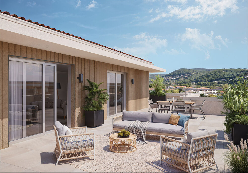 NOUVEAU A LA CIOTAT - APPARTEMENT T4 DERNIER ETAGE AVEC TERRASSE DE 39 M2 VUE COLLINES