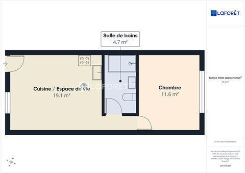  Appartement � louer 2 pi�ces 35 m�