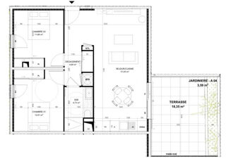  Appartement à vendre 3 pièces 66 m²