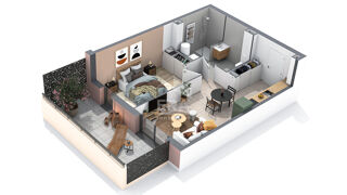  Appartement � vendre 2 pi�ces 45 m�