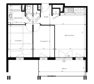  Appartement � vendre 3 pi�ces 63 m�