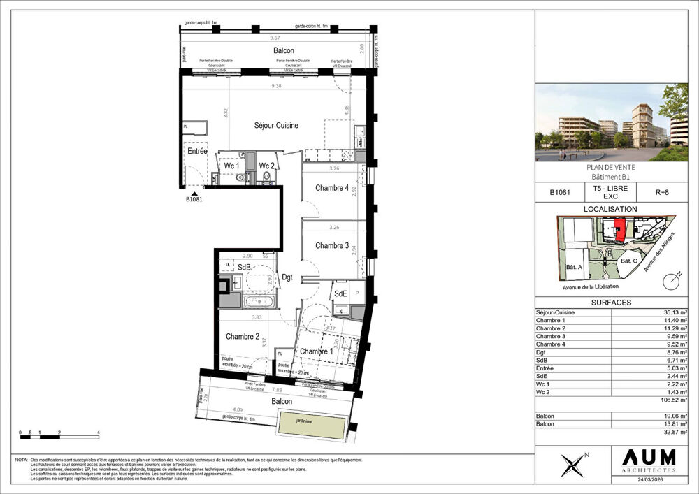 THONON LES BAINS - Appartement T5 - 106.52m²