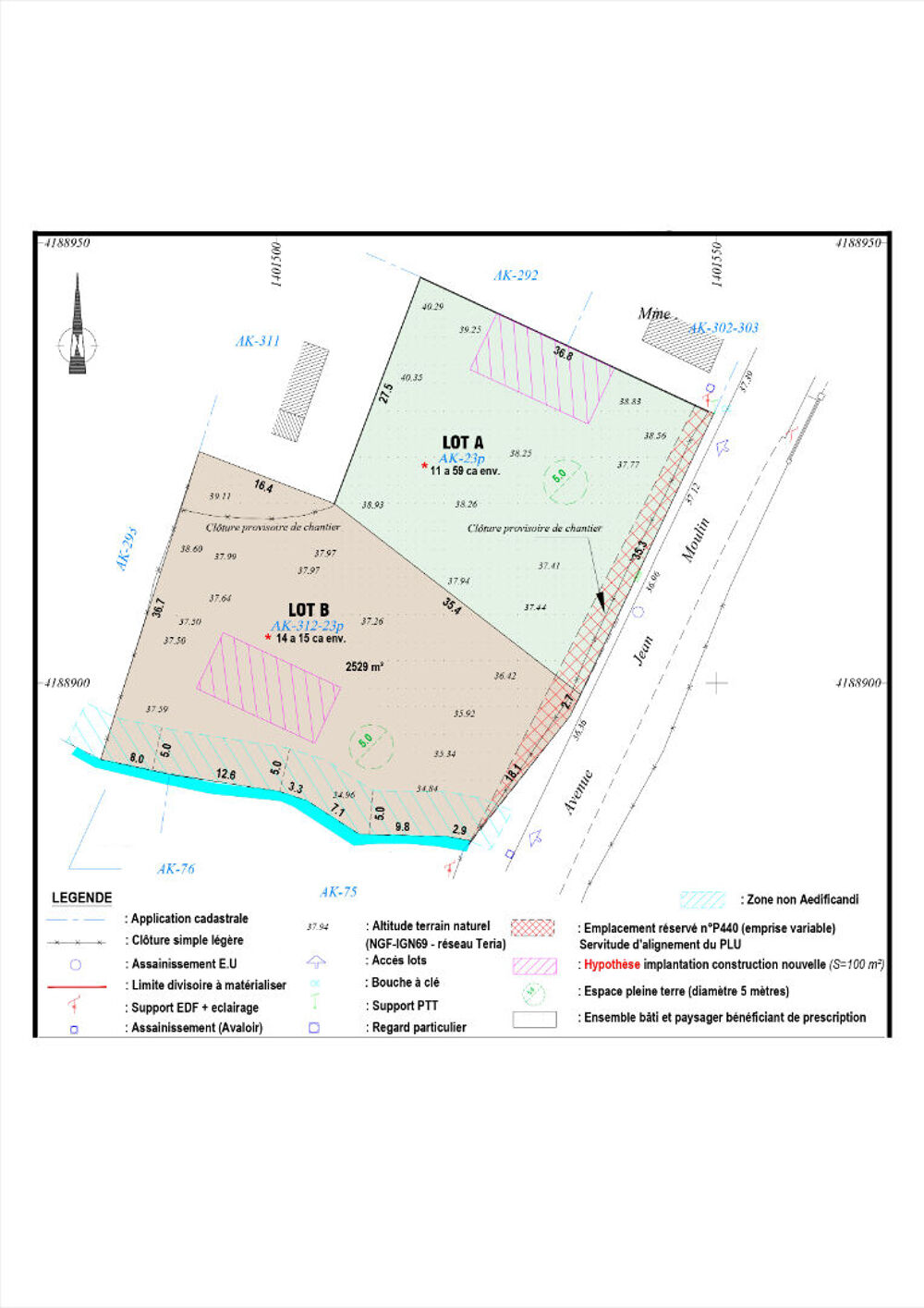 Vente Terrain Martignas - Terrain à bâtir de 1 159 m² ? Proximité centre-ville Martignas sur jalle