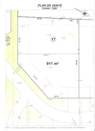 Terrain � vendre 911 m�