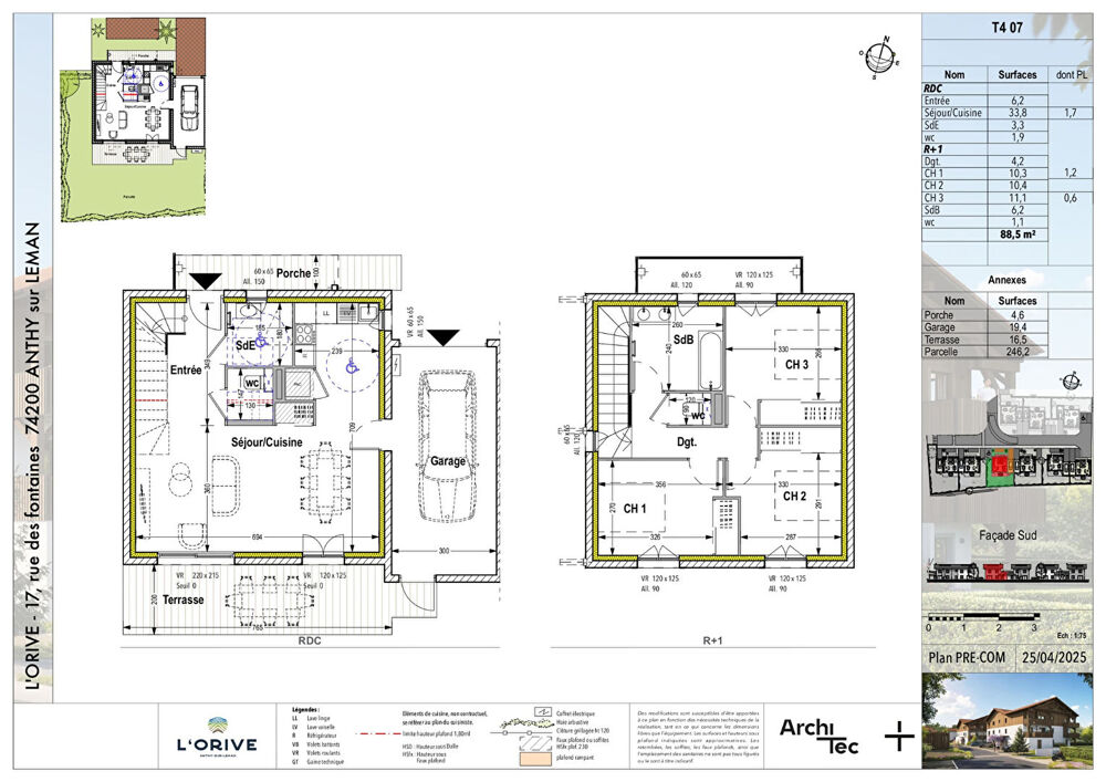L'ORIVE - ANTHY SUR LÉMAN - Maison 4 pièces de 88.5m²