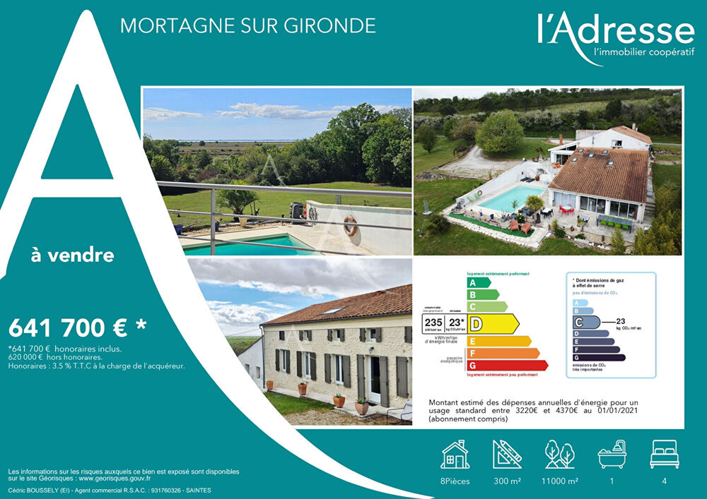 Vente Maison Propriété d'exception de plus de 300m² avec vue panoramique sur l'estuaire de la Gironde Mortagne sur gironde