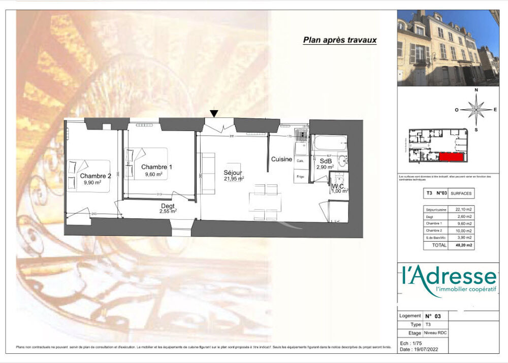 Vente Appartement Appartement Orleans 3 pièce(s) 48.2 m2 Orleans