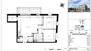  Appartement  vendre 3 pices 65 m