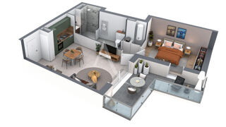  Appartement  vendre 2 pices 1 m