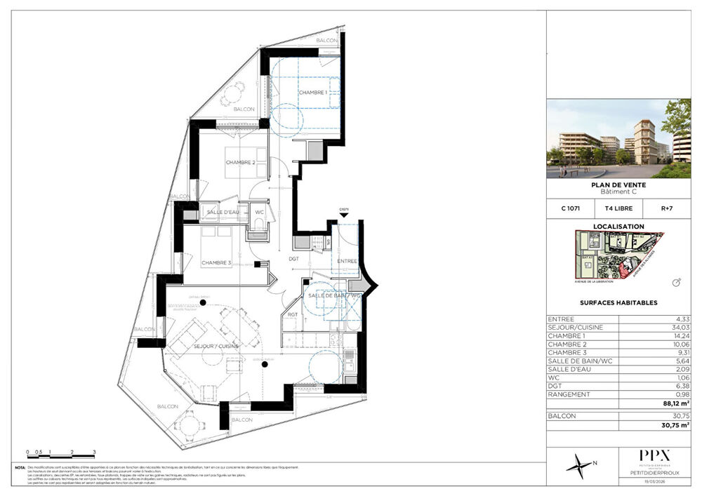 THONON LES BAINS - Appartement T4 - 88.12m²