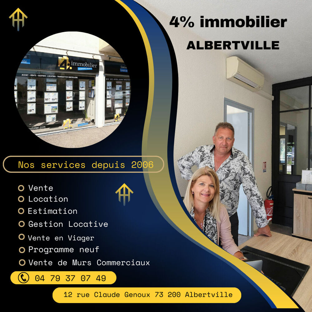   À vendre - locaux Bureaux de 215 m²  avec parking - Albertville Centre Albertville
