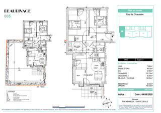 Appartement à vendre 3 pièces 57 m²