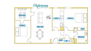  Appartement � vendre 3 pi�ces 55 m�