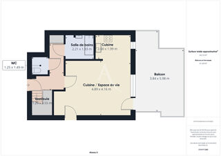  Appartement  vendre 3 pices 77 m