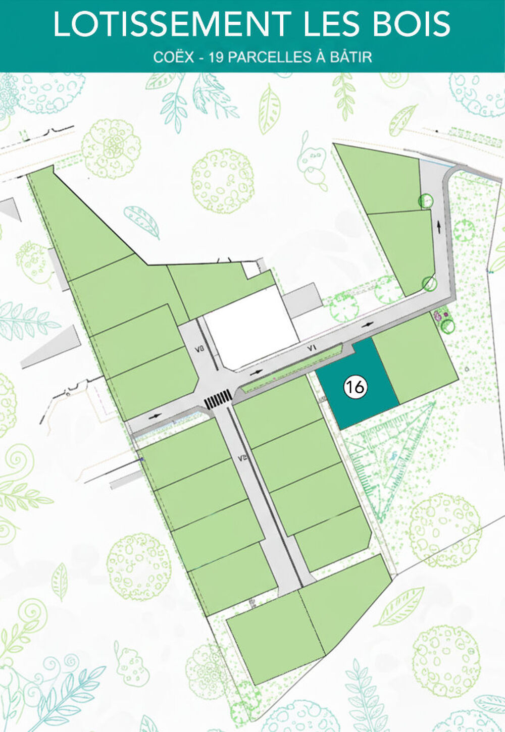 Vente Terrain NOUVEAU LOTISSEMENT | Terrain Constructible Viabilisé 359 m² - COËX (85220) Coex