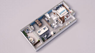  Appartement  vendre 2 pices 46 m