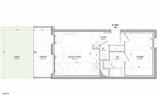  Appartement à vendre 2 pièces 43 m²