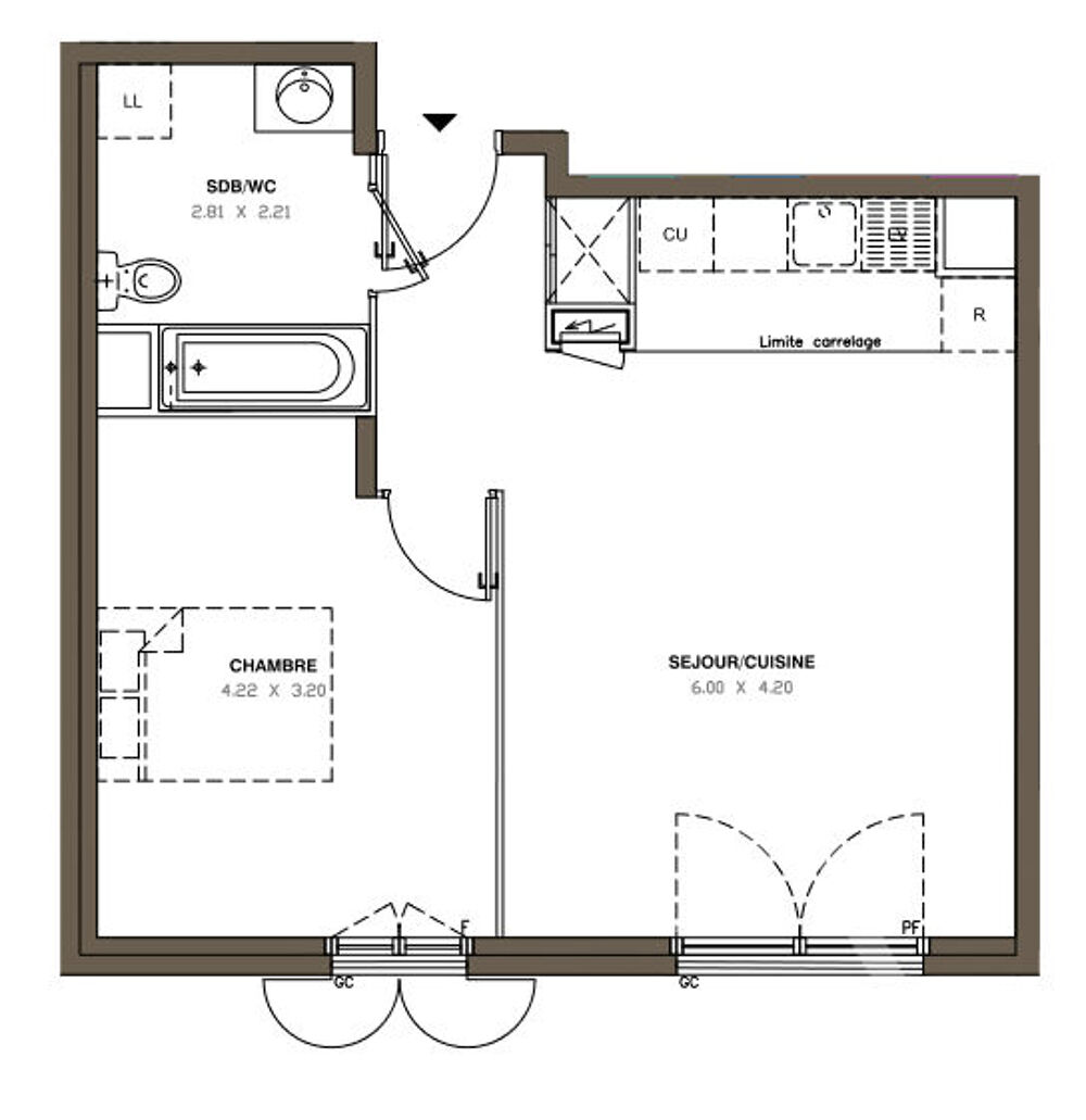 Appartement a louer montigny-les-cormeilles - 2 pièce(s) - 46 m2 - Surfyn