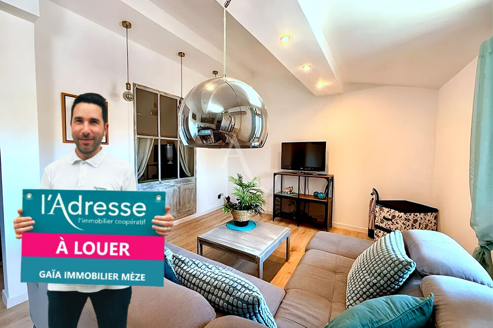 Location Appartement MEZE CENTRE bel appartement T2 climatisé et rénové, LOYER TOUT COMPRIS ! Meze
