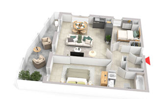  Appartement  vendre 3 pices 65 m