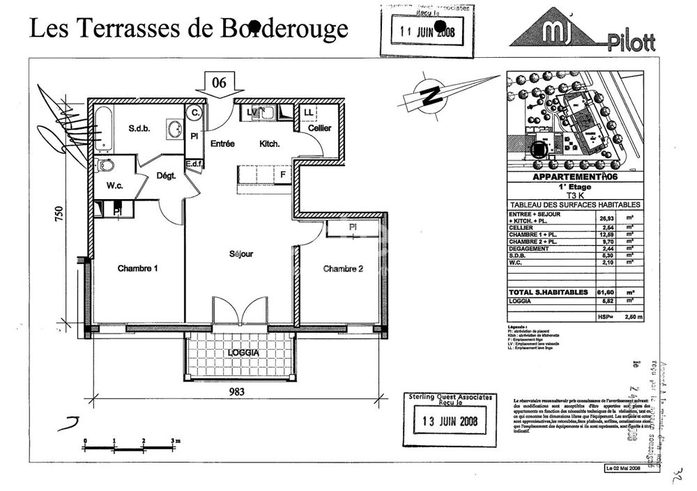 Location Appartement Toulouse 31200 Métro BORDEROUGE SANS FRAIS AGENCE  Agréable T3 Récent de 61.60m² avec  Terrasse couverte /loggia de 5.82m² ,cell Toulouse