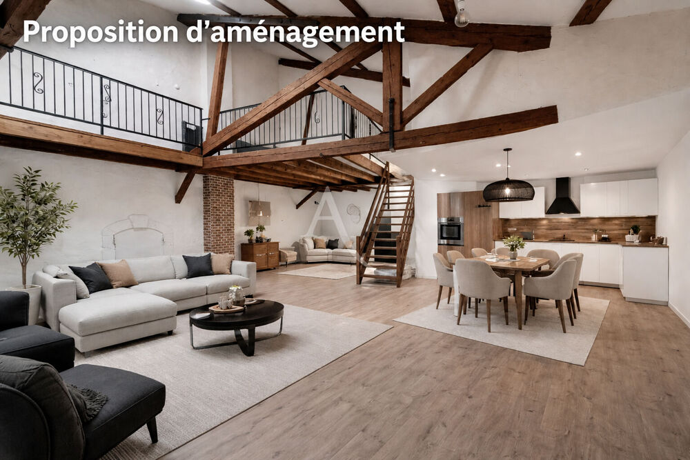 Vente Appartement Proche Narbonne à 10 min, Appartement type loft 129m²  2 Chambres+ 1 bureau Coursan