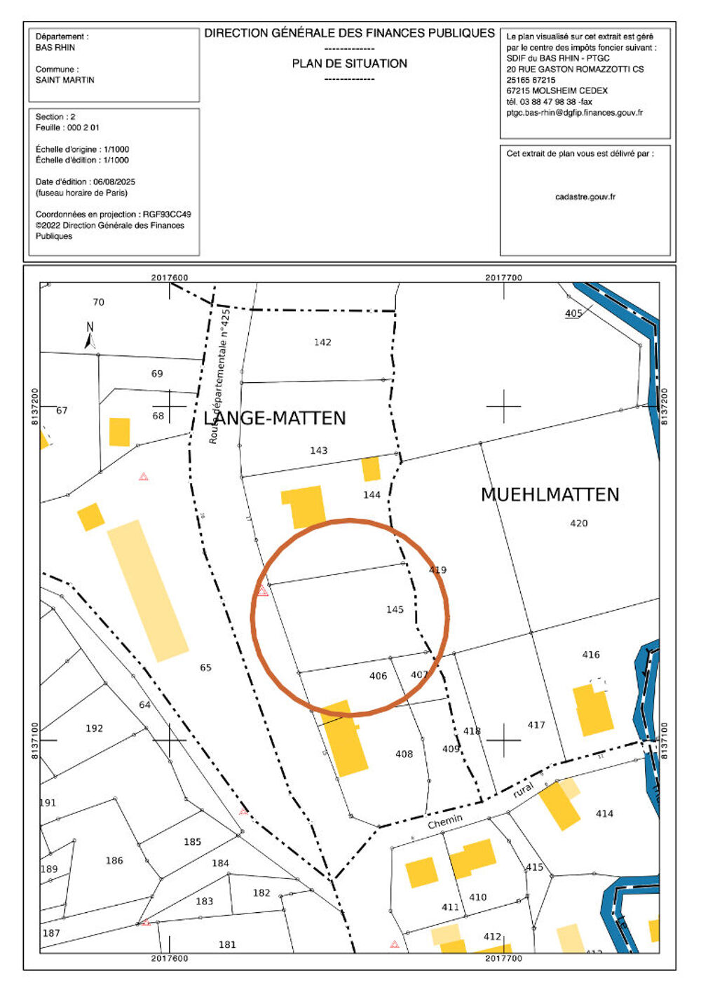 Vente Terrain TERRAIN CONSTRUCTIBLE VILLE - 1097 m2 Ville