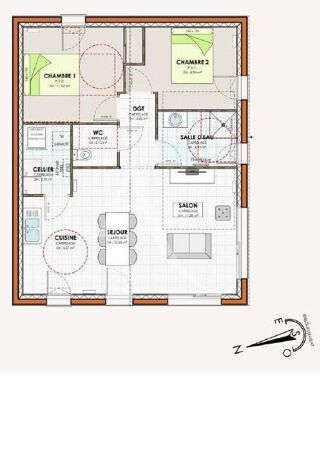  Maison  vendre 3 pices 63 m